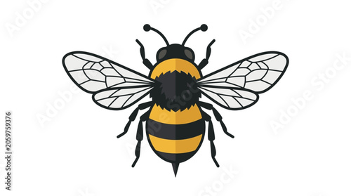 Obraz na płótnie Detailed illustration of a honey bee.