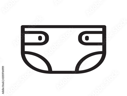 Line Art Vector Diaper Icon