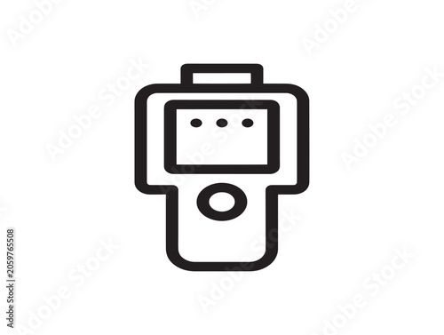 Medical Diagnostic Device Icon Line Art