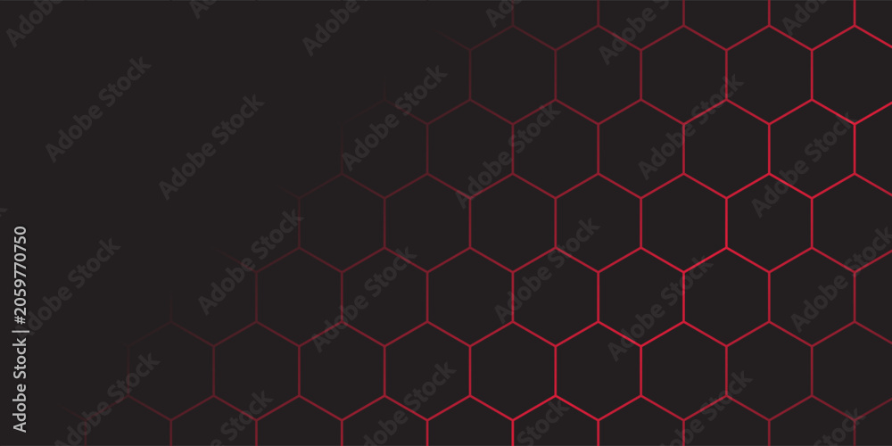Fototapeta premium Seamless red honeycomb background with simple clean geometric tiles, futuristic corporate texture, and vibrant energy flow. Modern mobile phone wallpaper.
