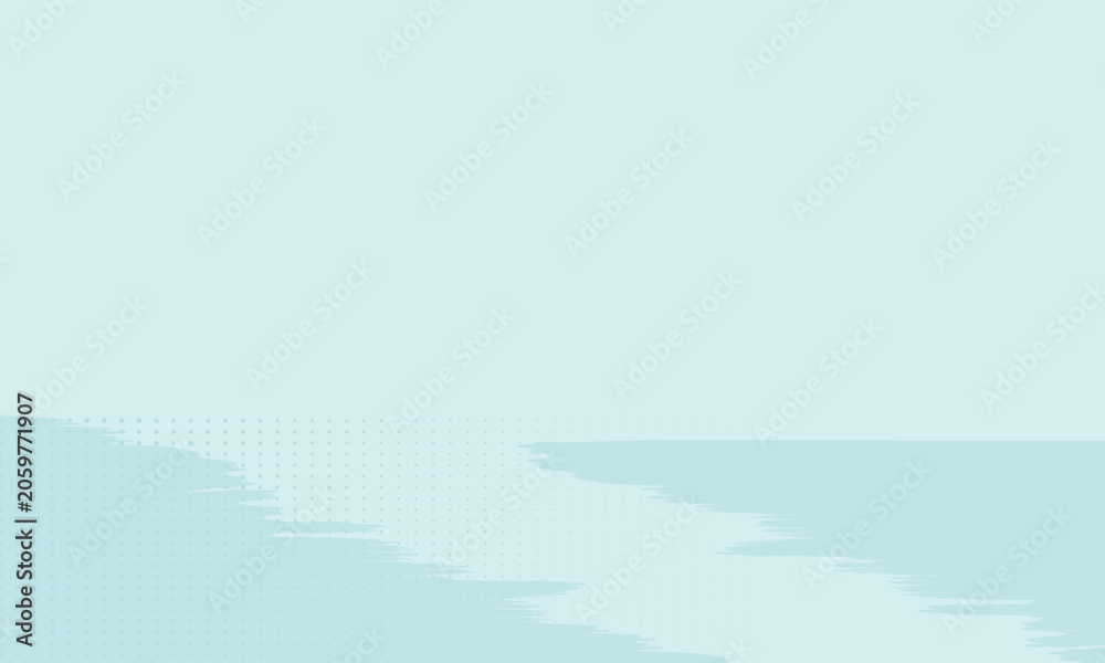 Naklejka premium Modern Teal Graphic Design Background with Halftone Dot Pattern and Organic Brush Stroke. eps10