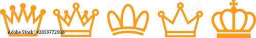 Fotografía Golden crown icons for royalty and luxury branding
