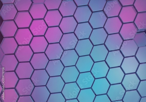 Iridescent Hex-Scape: A Gradient of Luminous Geometry