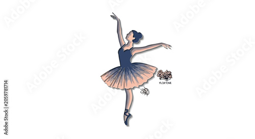 Graceful ballerina performing a dance pose