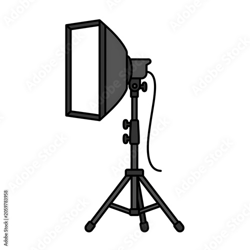 Modern black standing podium with microphone.