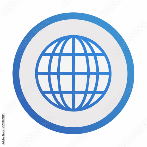 Blue Globe Icon