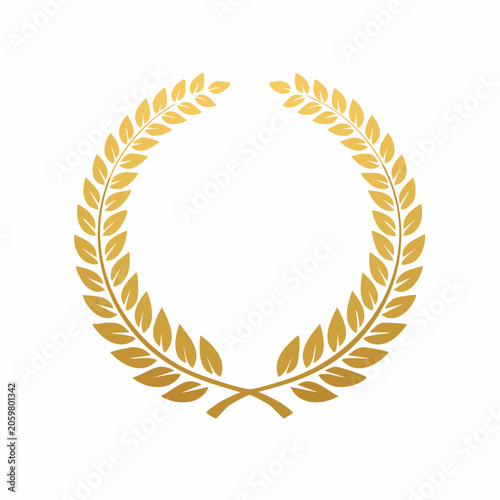 Golden Laurel Wreath Emblem