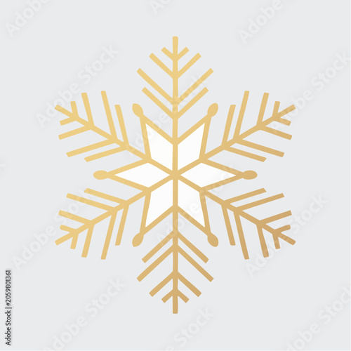 Golden Snowflake Icon