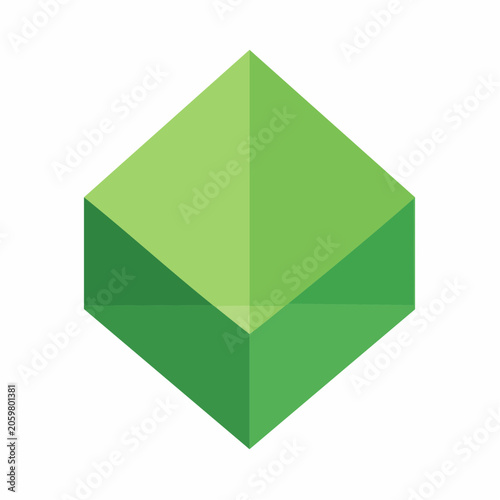 Green Geometric Cube Logo