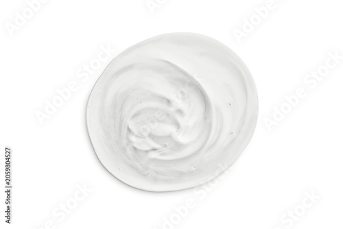 Transparent cosmetic gel or face serum product with texture and bubbles. PNG image isolated.