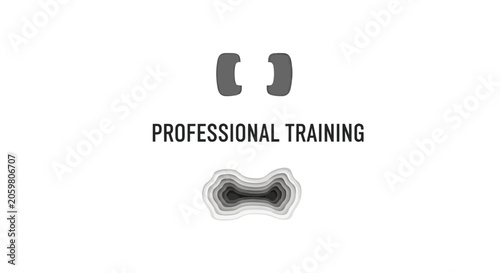 Professional training concept with abstract layered elements