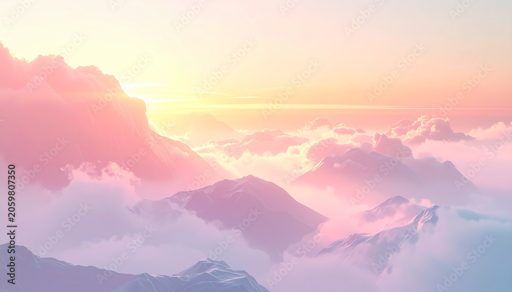 Obraz premium Soft Pink Cloudscape