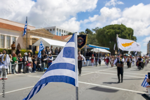 Fotografía Greek Independence Day parade in Paphos, Cyprus