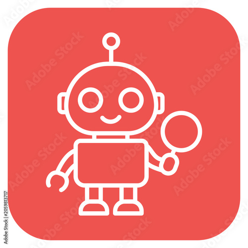 Search Bot Vector Icon