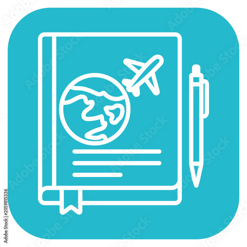 Fényképezés Travel Journal Vector Icon