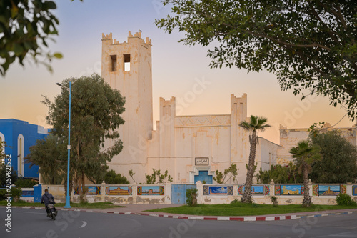 Former Spanish Cathedral with Colorful Street - Sidi Ifni, Morocco