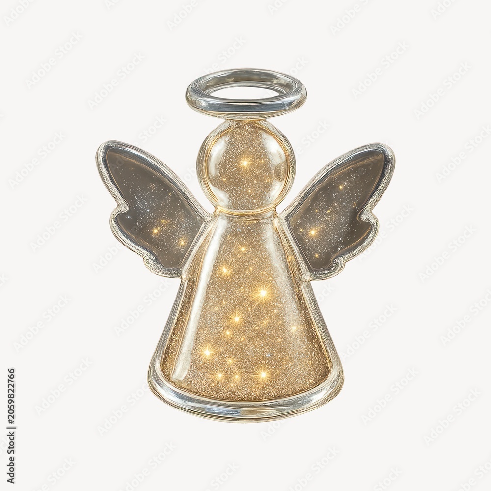 Naklejka premium Glowing angelic figure illustration.