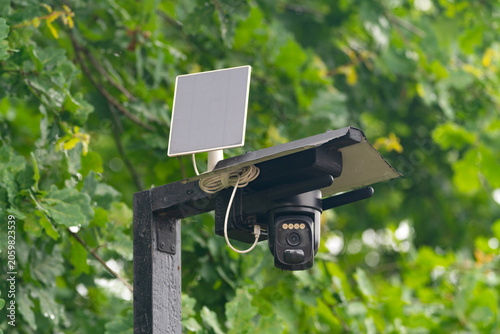 Wireless solar powered security camera