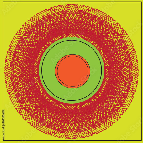 Vibrant Geometric Mandala Vector Art