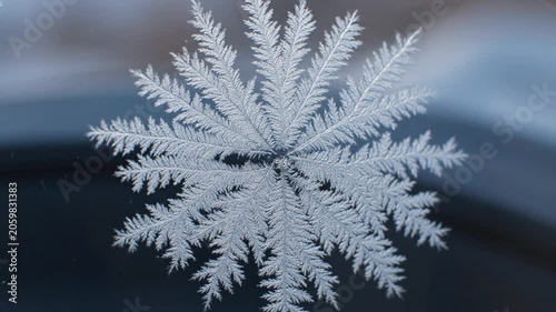 Frost Crystal Formation Time Lapse on Glass
