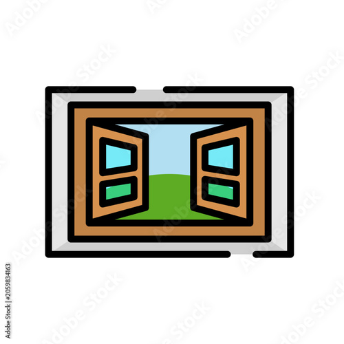 window outline colour icon