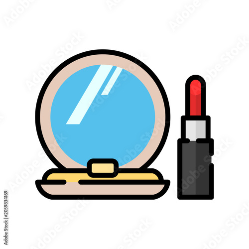 make up outline colour icon