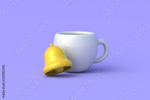 Canvas Print Morning coffee call concept