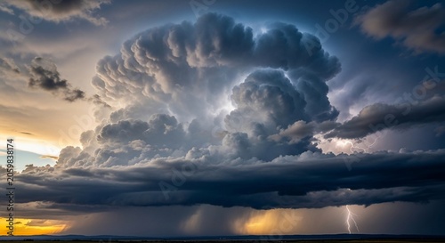 Celestial Fury: Electric Sky Meets Ominous Downpour
