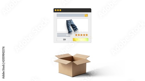 E-commerce clothing and fashion items shopping sale