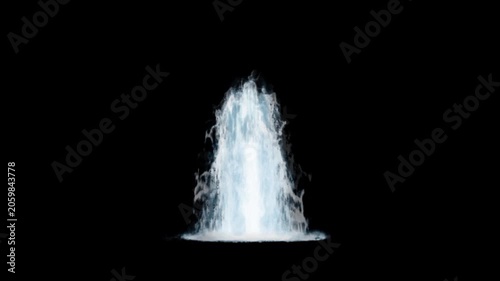 Water fountain seamless loop 3d animation 
