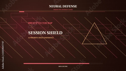 Session Shield AI Security HUD Text Animation