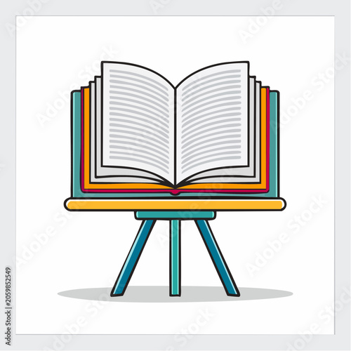 Open Book on a Stand