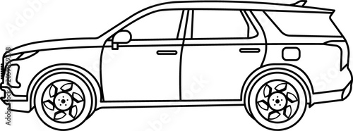 Line drawing of a car.