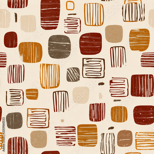 vector seamless pattern with hand drawn elements