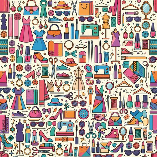 Fotografie Fashion accessories and beauty tools.