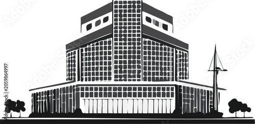 Modern office building architectural design.