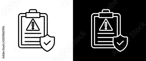 Fotografie contingency white and black icon set design