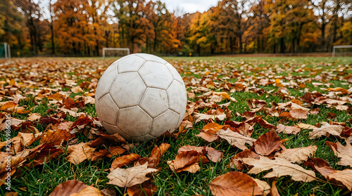 Premium quality professional soccer ball green on backdrop element visual game background team print advertising sports concept league layout promotion grass web pitch on