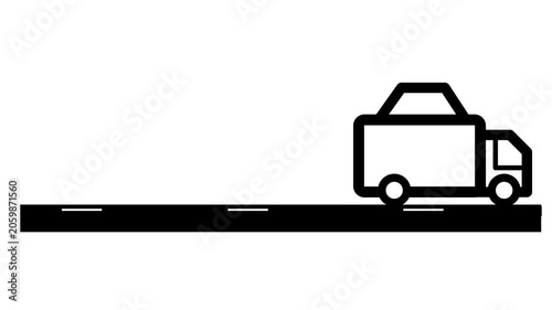 Delivery Service Icon or Logo Isolated Sign Symbol Vector Illustration 