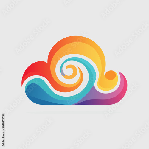 Colorful Cloud Logo Design