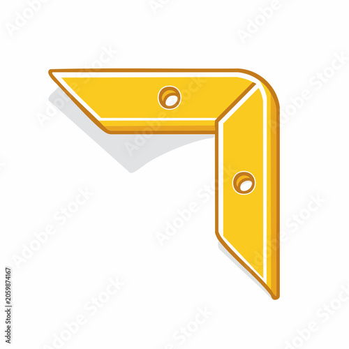 Yellow Corner Bracket Icon