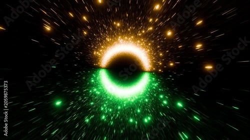 Abstract glowing sci-fi tunnel background 4k endless vj loop motion backdrop