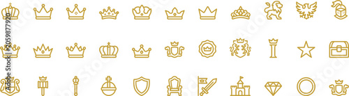 Foto Business strategy icons editable icon set for innovation partnerships and profit