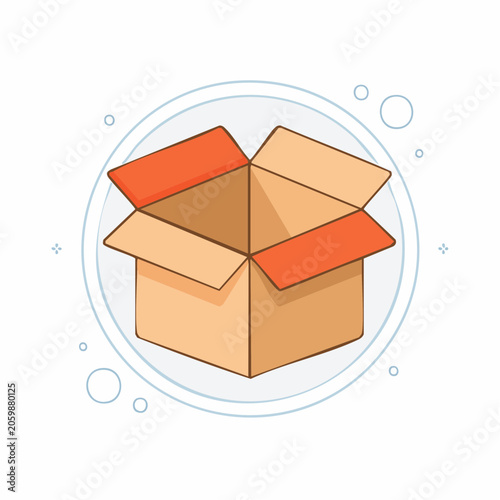 Open Cardboard Box Icon