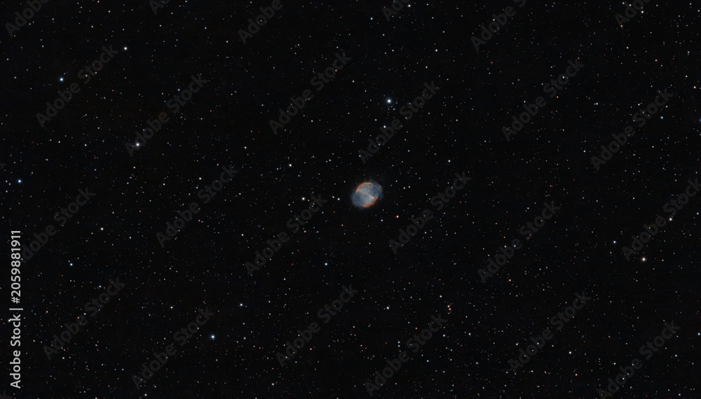 Fototapeta premium Planetary Nebula in Star Field Dumbbell Nebula