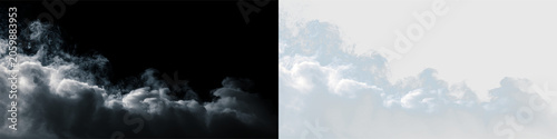 Fotografia Clouds of varying shapes occupy the sky during the daytime in a bright natural s