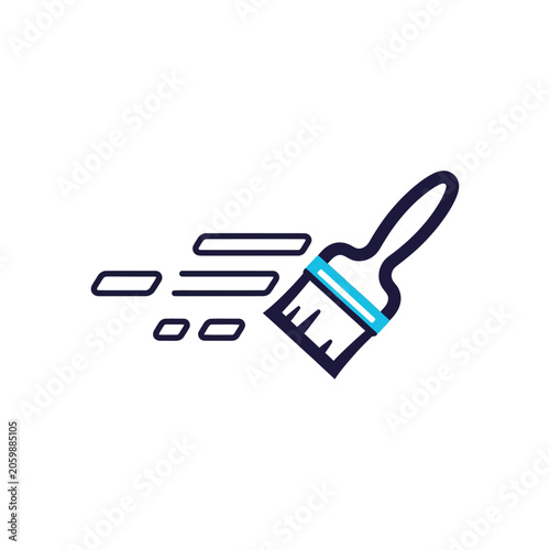 Paintbrush icon creates a modern aesthetic for creative projects.