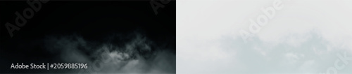 Fotografie White clouds float softly against a transparent background during daytime in the