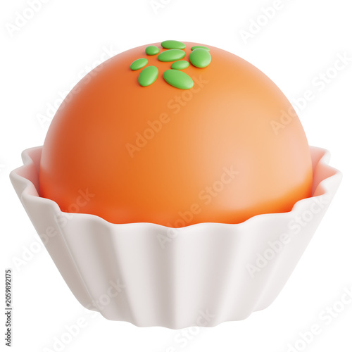 Canvas-taulu laddu sweet with seeds in paper cup culinary arts