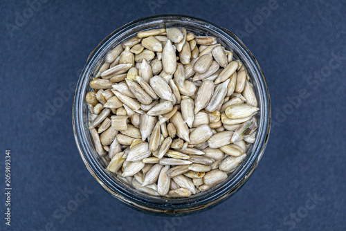 beautiful texture ripe of natural sunflower seeds on background